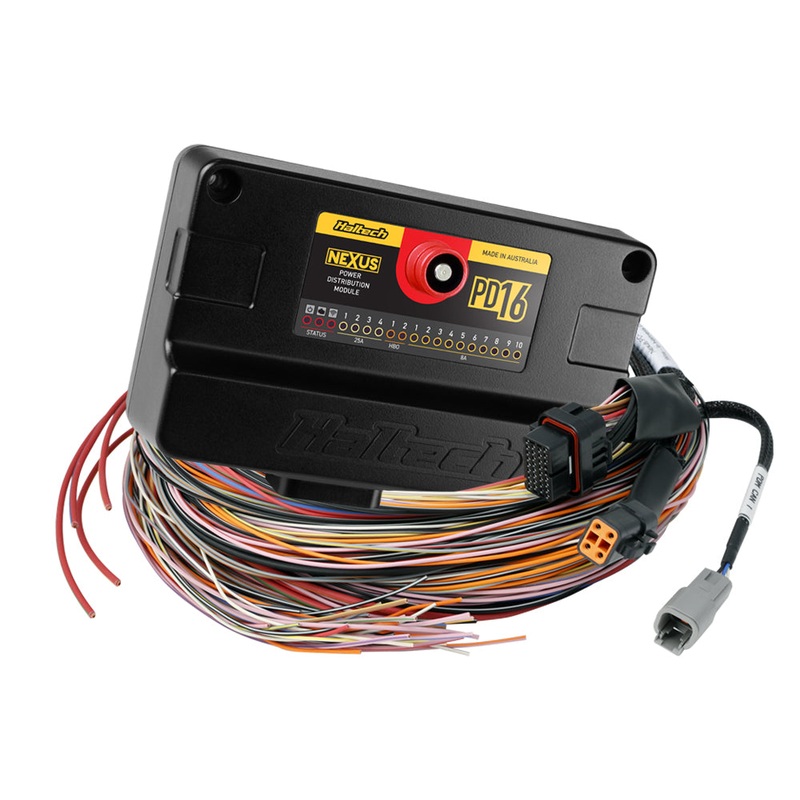 Haltech PD16 PDM + Flying Lead Harness (5M) HT-198201