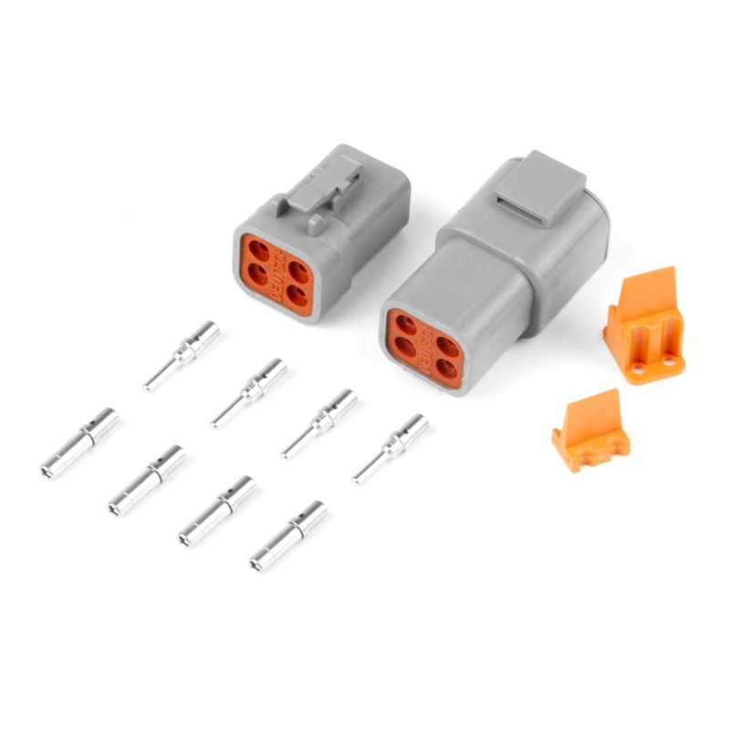 Haltech Plug and Pins Only – Matching Set of Deutsch DTP-4 Connectors (25 Amp) HT-031204