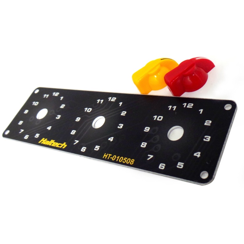 Haltech Triple Switch Panel Kit – includes Yellow & Red knobs HT-010510