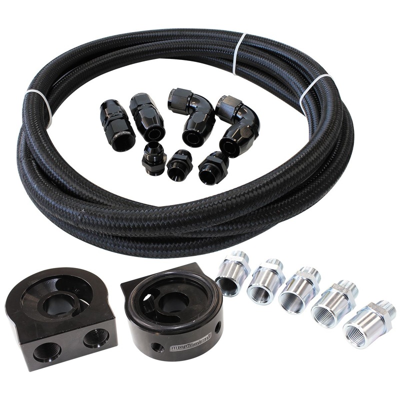 Universal Oil Cooler Line Kit  3m Braided Hose, universal oil filter sandwich plate