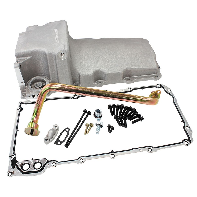 LS RETRO FIT REAR SUMP OIL PAN 6 qrt WITH FILTER PAN Aeroflow – AF82-2301