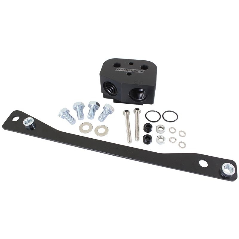 Oil Cooler Adapter -8 ORB Suit GM LS Series Engines AF64-2114BLK