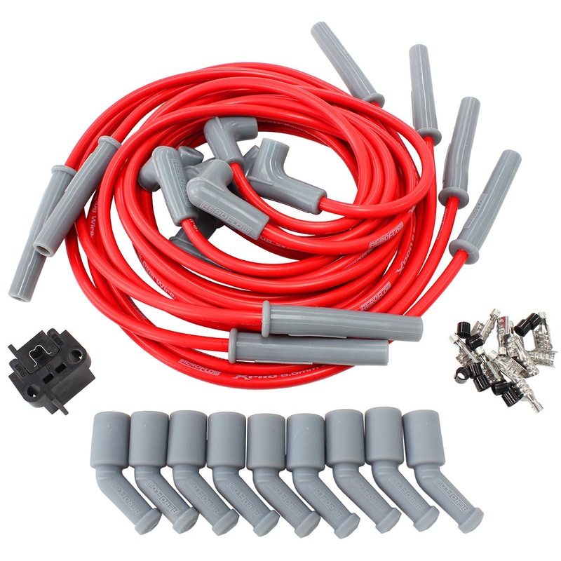 Xpro Universal 8.5mm V8 Ignition Lead Set with 180 Spark Plug Boots – Red