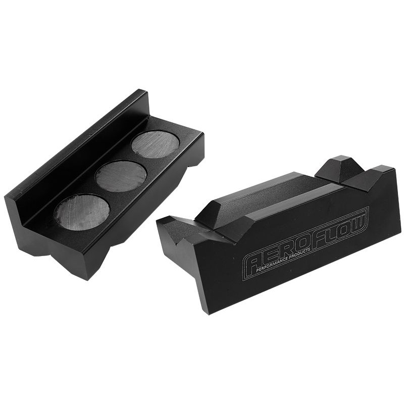 Billet Aluminium Magnetic Vice Jaws – Black AF98-2001