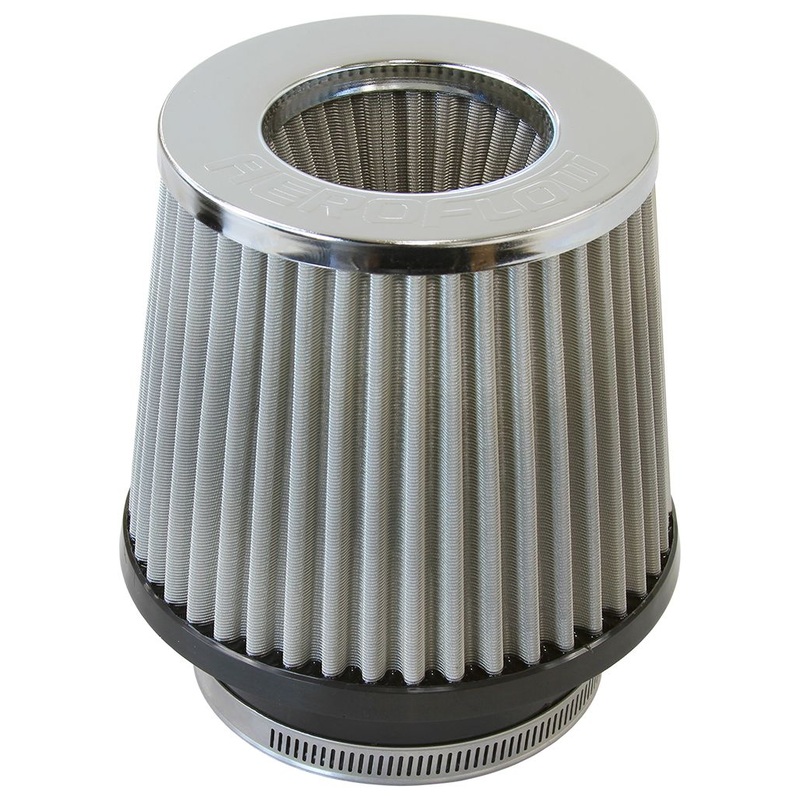 Universal 4 (102mm) Stainless Steel Inverted Tapered Pod Filter with Chrome End