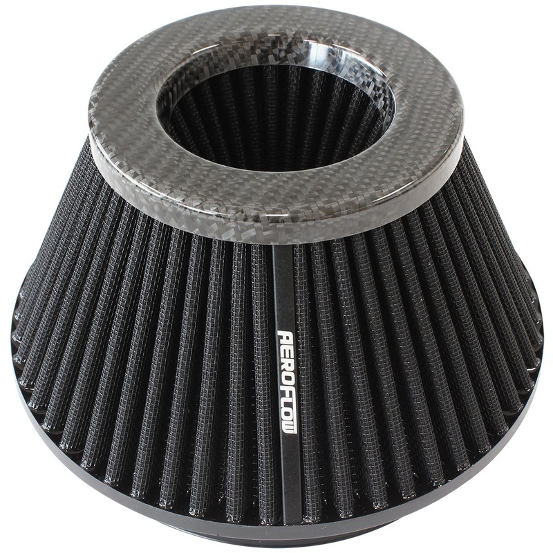 Universal 6 (153mm) Clamp-On Carbon Fibre Inverted Tapered Pod Filter 4 (102mm) High x 7.6 (193mm) Base O.D x 4.7 (119mm) Top O.D