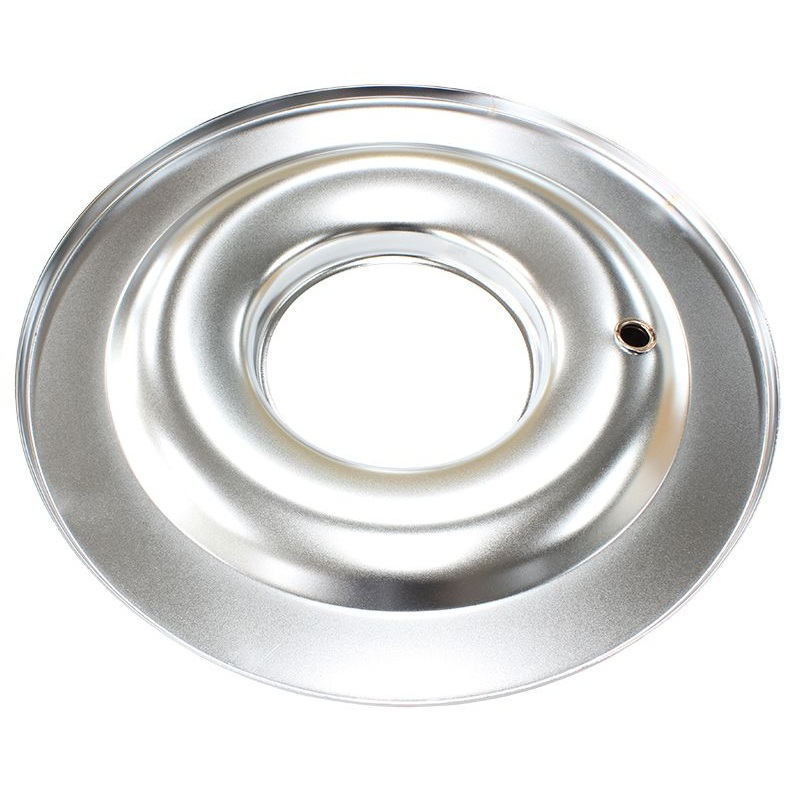 14 Air Cleaner Base Only Chrome, Flat Base Suit 5-1/8 Neck Carburettor