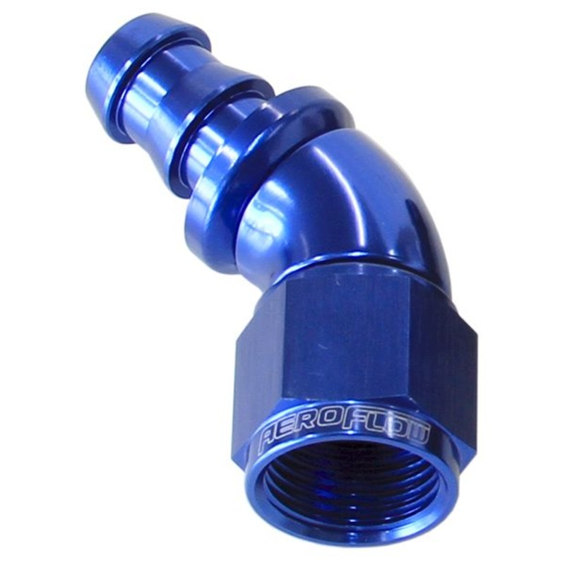 510 Series Full Flow Tight Radius Push Lock 45 Hose End AF512. Suits 400 & 500 Series Hose