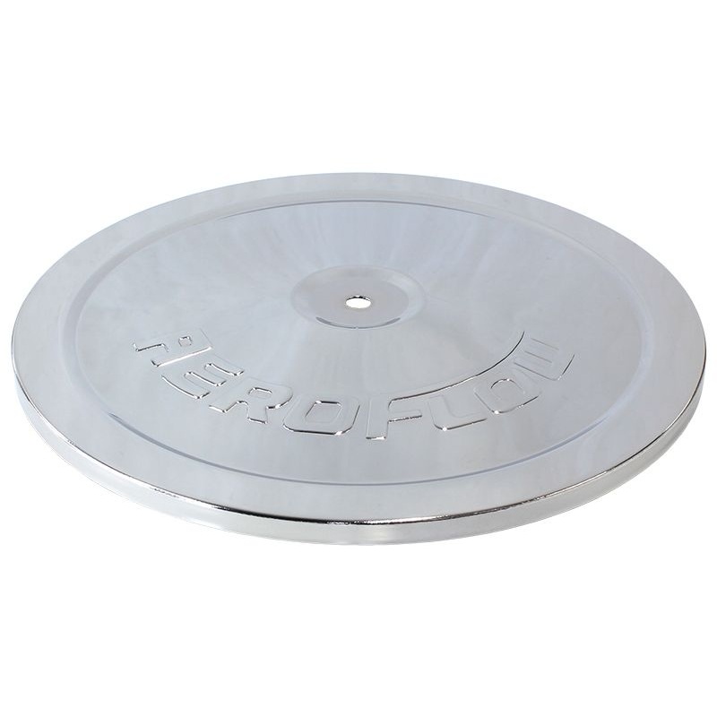 Air cleaner Top Plate OnlySuit 9 O.D Filter, Steel Chrome Finish
