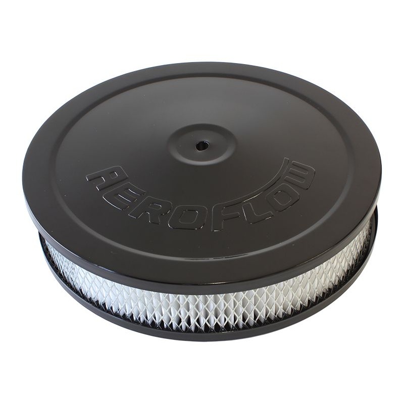 Black Air Filter Assembly  9 x 2, 5-1/8 neck, paper elemen t