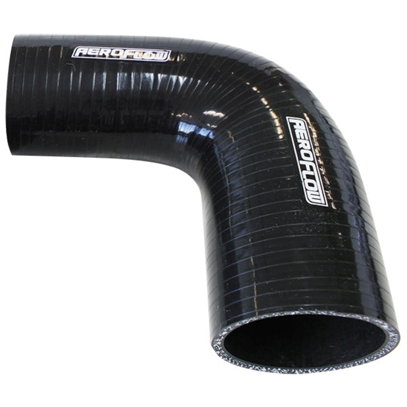 Gloss Black 90 Silicone Reducer / Expander Hose  5mm Wall Thickness, 127mm Leg