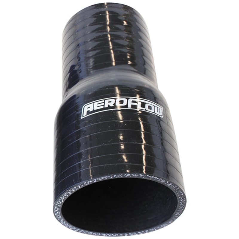Gloss Black Straight Silicone Reducer / Expander Hose 5mm Wall Thickness, 127mm Length