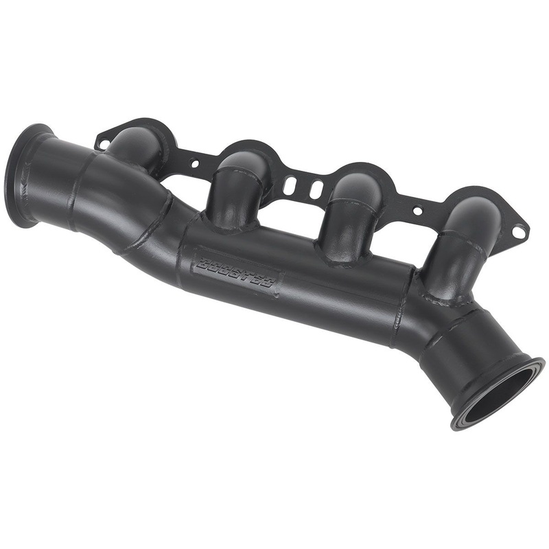 GM LS Passenger Side Single Turbo Manifold 3 V-Bands, Cross Over Manifold