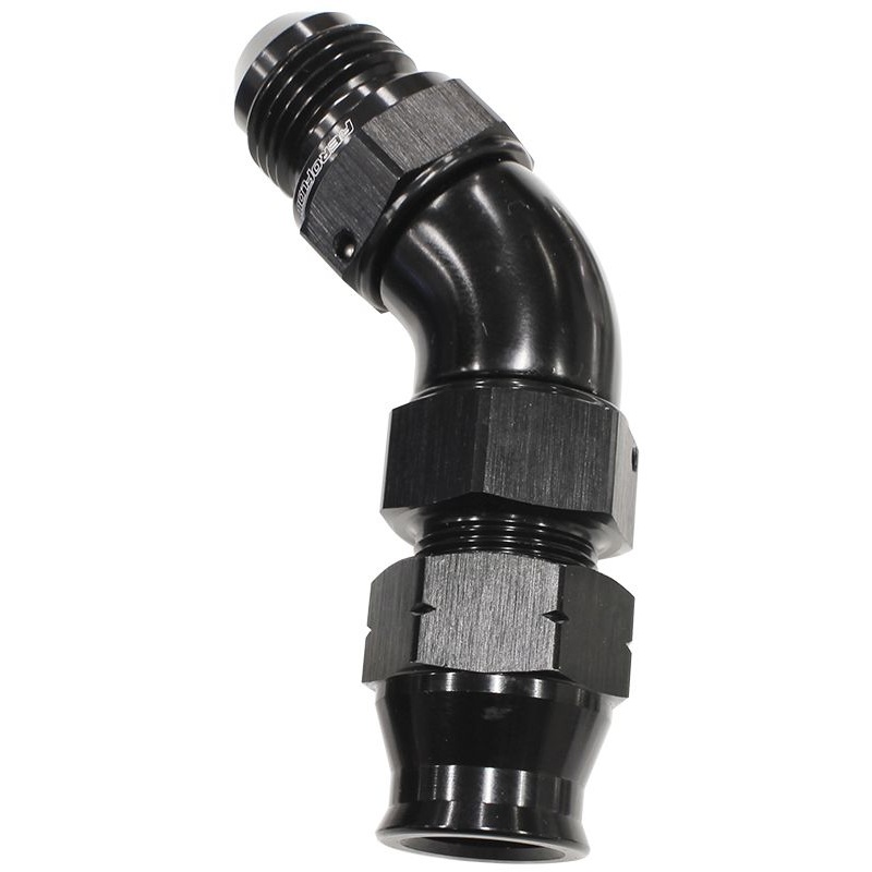 45 Tube to Male AN Adapters AF128. Suits Aeroflow, Moroso & Russell Tubing
