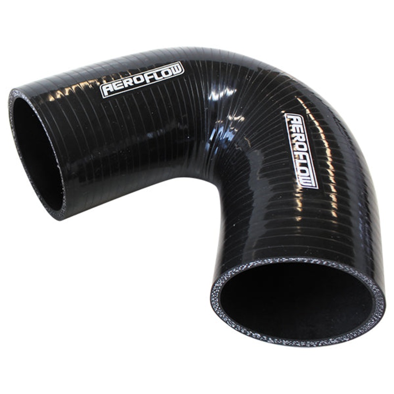 Gloss Black 135 Silicone Elbow Hose AF9205 3-Ply, 4.5mm Wall Thickness, 100mm Leg