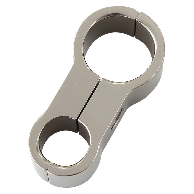 Stepped Billet Aluminium Dual Hose Separators AF156 7/16 (11.1mm) I.D. & 9/16 (14.2mm) I.D., Suit -6AN & -8AN PTFE hose,