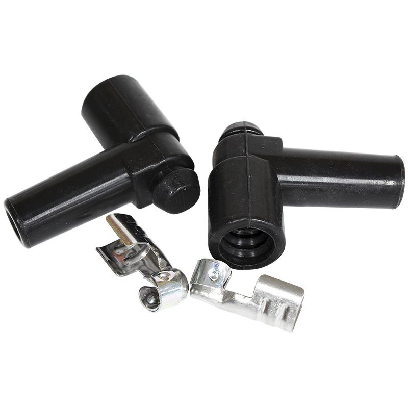 Xpro Silicone 90 HEI Boots & 90 Terminals Black, 2 pack