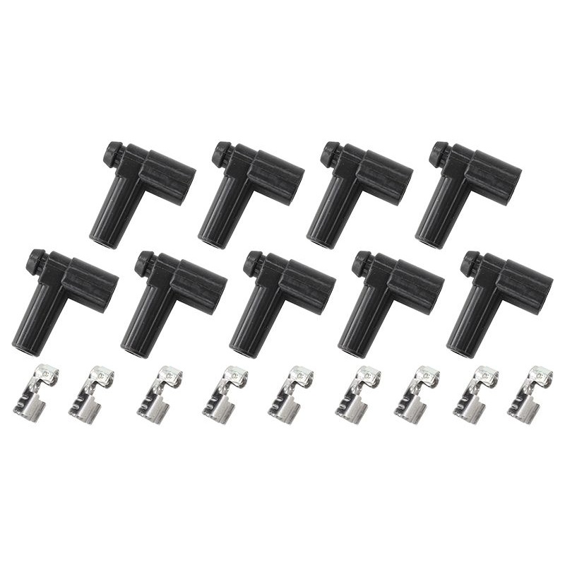 Xpro Silicone 90 HEI Boots & 90 Terminals Black, set of 9