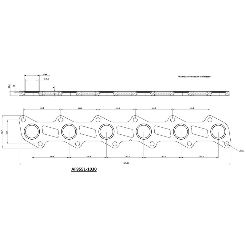 Aeroflow Ford XR6 BA-FG Stainless Steel Header Flange (AF9551-1030SS)