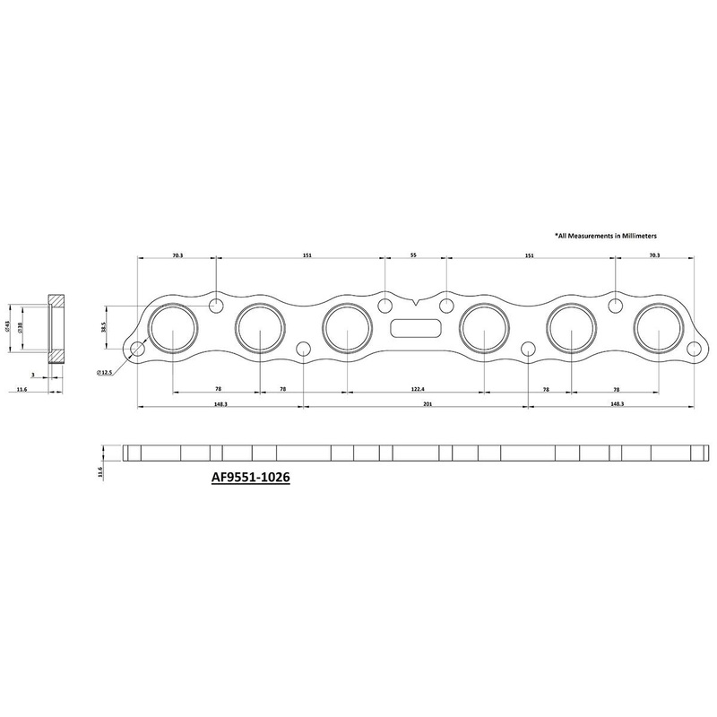 Aeroflow Toyota 2JZ-GE Stainless Steel Header Flange (AF9551-1026SS)
