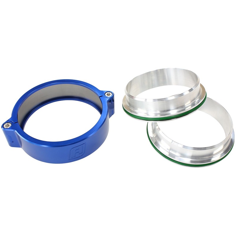 Aeroflow 2 (51mm) Billet Intercooler Clamp with Stainless Steel Weld Flanges (AF25-2000SS-BL)