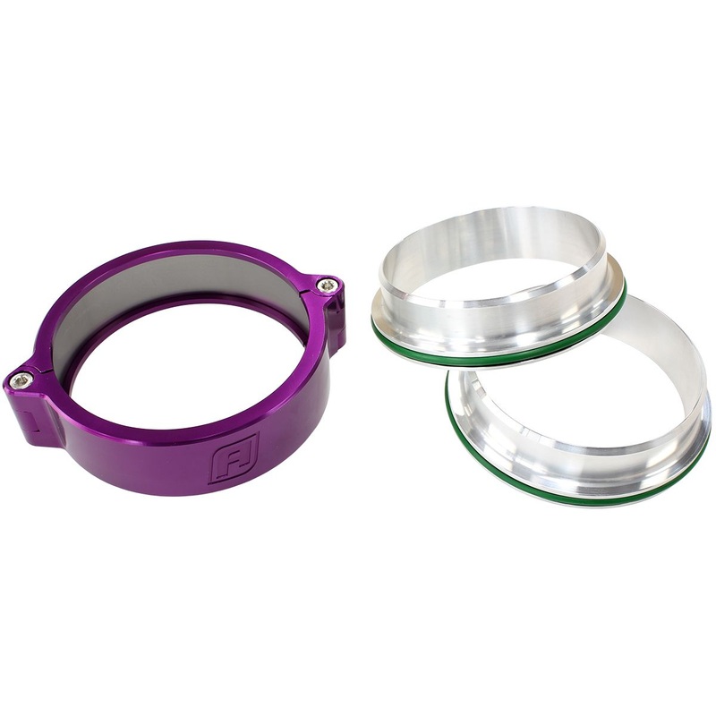 Aeroflow 2 (51mm) Billet Intercooler Clamp with Stainless Steel Weld Flanges (AF25-2000SS-PUR)