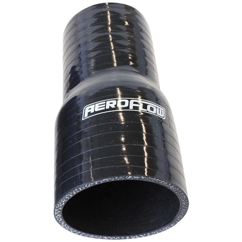 Aeroflow Gloss Black Straight Silicone Reducer / Expander Hose 3-1/2 (90mm) to 2-1/2 (63mm) I.D (AF9201-350-250)