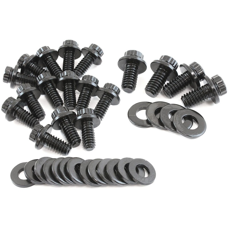 Aeroflow Small Block Chev Oil Pan Bolt Kit – Black Finish (AF37-2350)