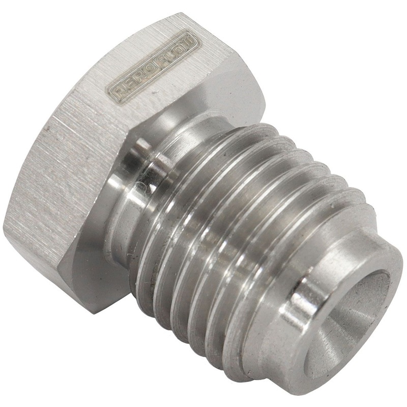 Aeroflow Stainless Steel Inverted Flare Hex Port Plug 1/2-20 (AF349-04)