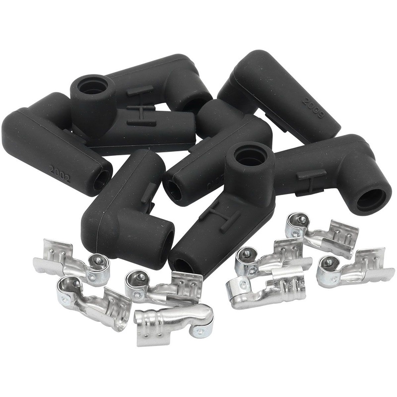 Aeroflow Xpro Silicone Low Profile 90 Spark Plug Boots & Terminals (AF4030-3312-8)