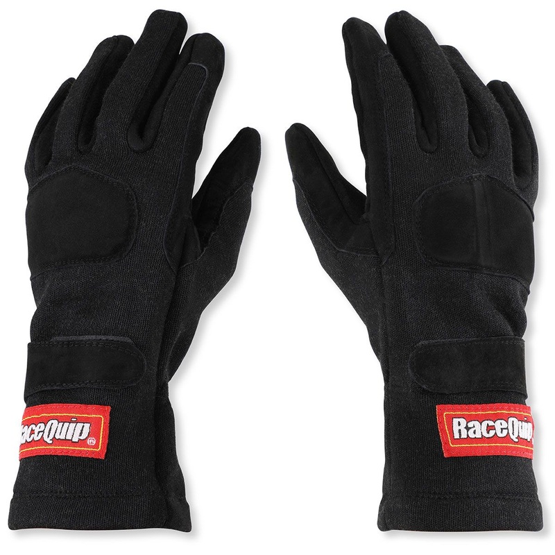 Racequip 355 Series SFI-5 Multi Layer Nomex Racing Gloves, Black (RQ355005RQP)