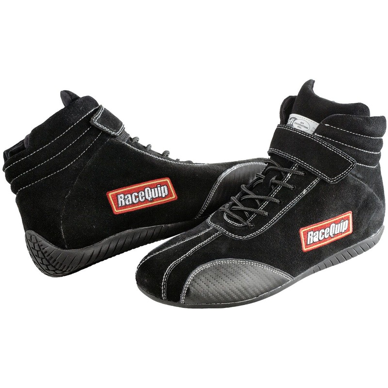 Racequip Euro Carbon-L SFI-5 Racing Shoes, Black (RQ30500100RQP)