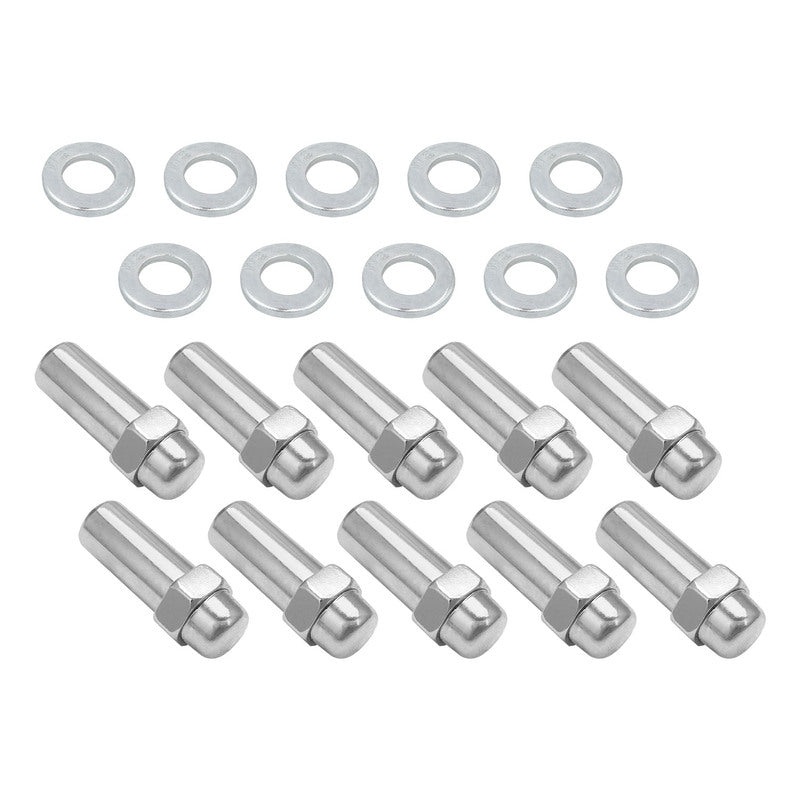 Wheel Lug Nut Kit, Chrome, Cragar, Weld, SST Mag, Length, 2.125, 1/2′, 1.380 inch Shank, Set of 10