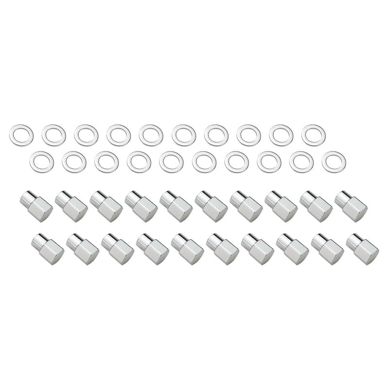 Wheel Lug Nut kit, Chrome Dome Medium Mag, Length 1.38, 12 x 1.5, 0.55 Shank Set of 20