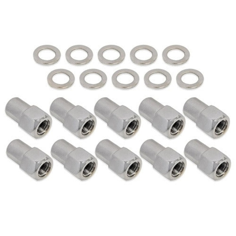 Wheel Lug Nut Kit,, Chrome Open end, Street Pro 005, Length 1.50, 12 x 1.5, .800 Shank, Set of 10