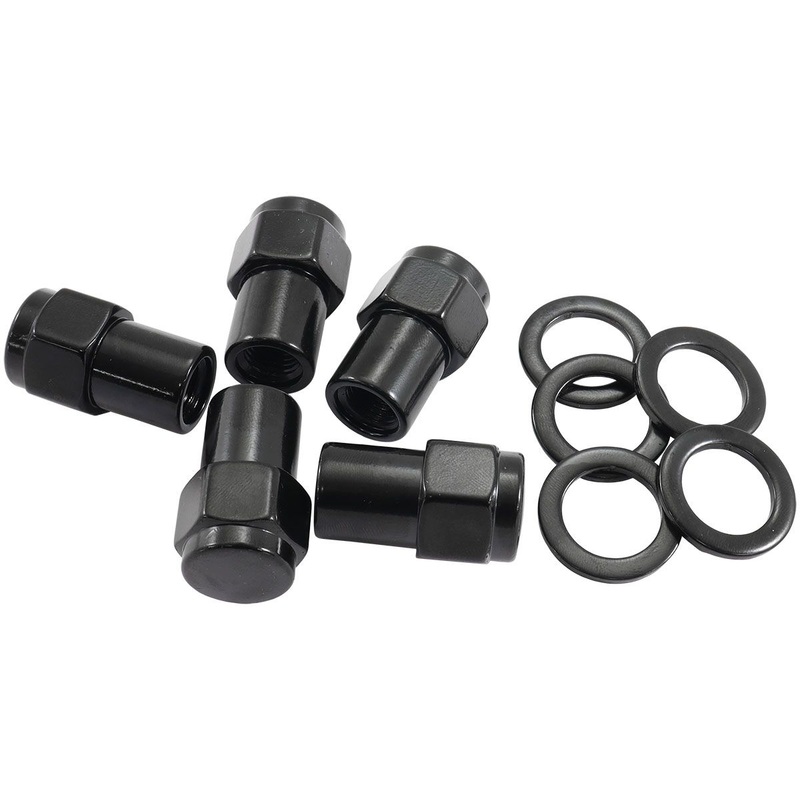 Aeroflow 0.550 Shank Closed Black Wheel Nuts – 1/2-20 AF3022-6000