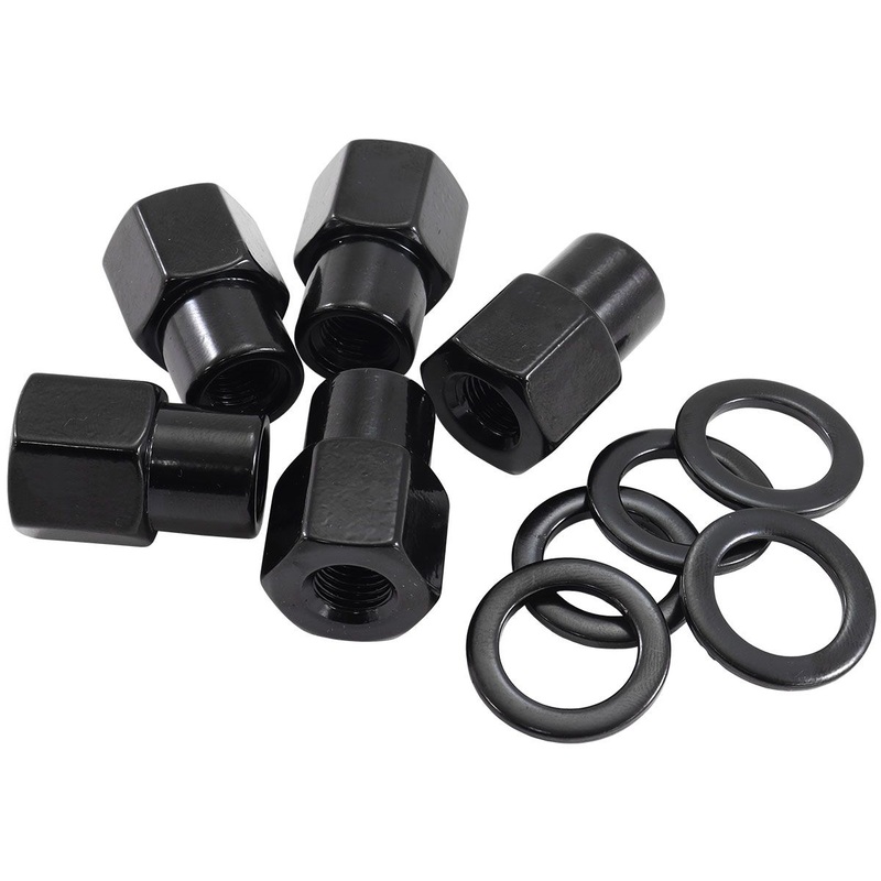 Aeroflow 0.550 Shank Open Black Wheel Nuts – 1/2-20 AF3012-6000