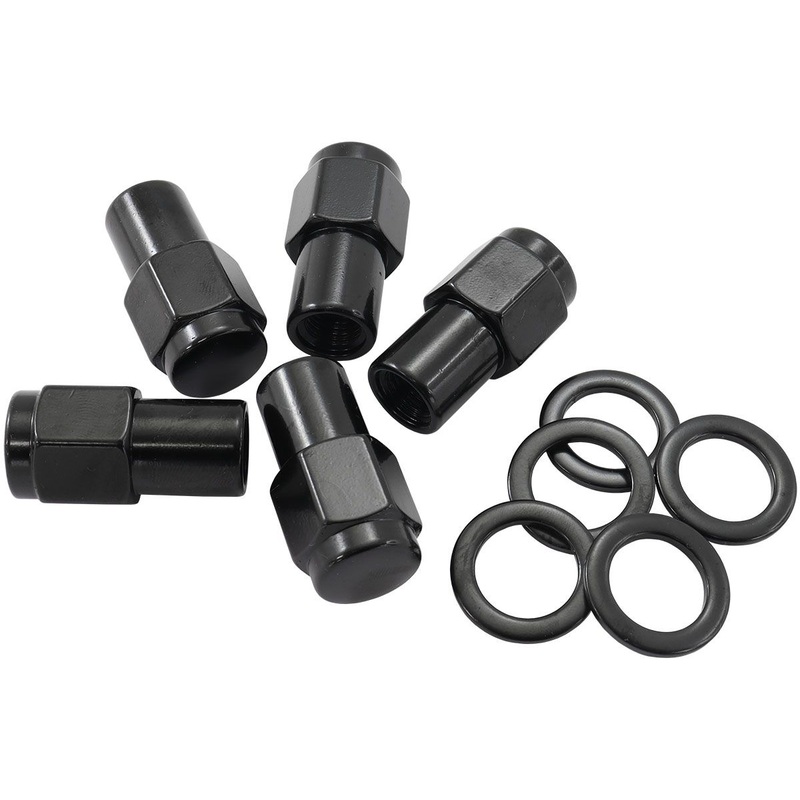 Aeroflow 0.750 Shank Closed Black Wheel Nuts – 1/2-20 AF3022-7000