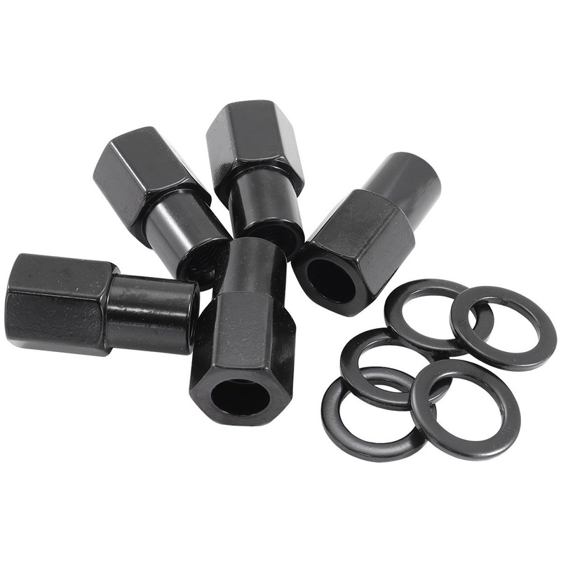 Aeroflow 0.750 Shank Open Black Wheel Nuts – 1/2-20 AF3012-7000