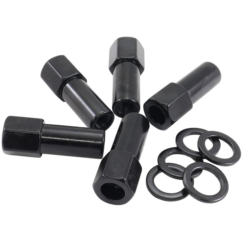 Aeroflow 1.380 Shank Open Black Wheel Nuts – 1/2-20 AF3012-9000