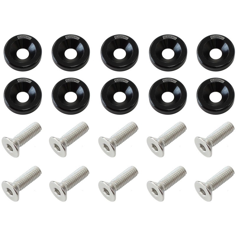 Aeroflow 1/4 Billet Dress-Up / Fender Bolt Kit (10 pack) AF64-4372BLK