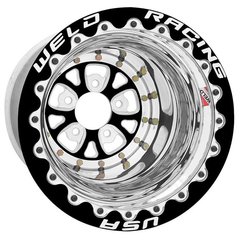 Weld Racing V-Series 15 x 10 Wheel, Black Center, Single Beadlock for M/T WE84B510276F