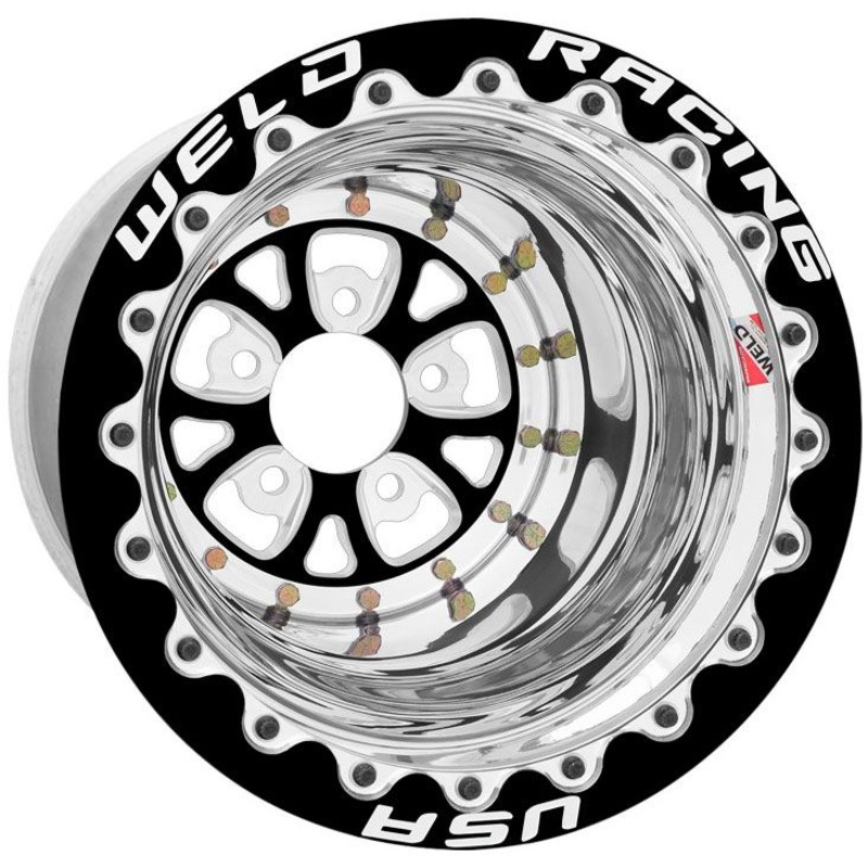Weld Racing V-SERIES 15×8 BLK CENTRE SBL WE84B508278F