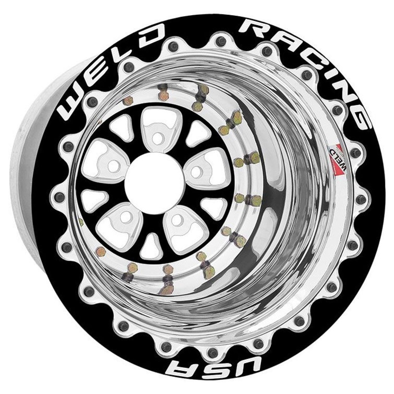 Weld Racing V-Series 15 x 10 Wheel, Black Center, Single Beadlock for M/T WE84B510208F