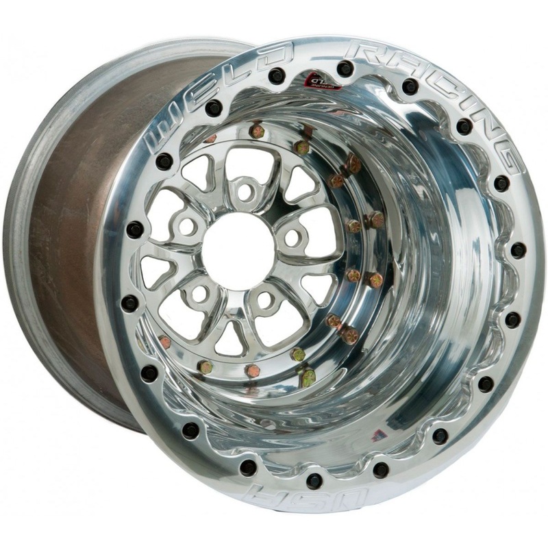 Weld Racing V-Series 15 x 8 Wheel, Polished, Single Beadlock for M/T WE84P-508278G