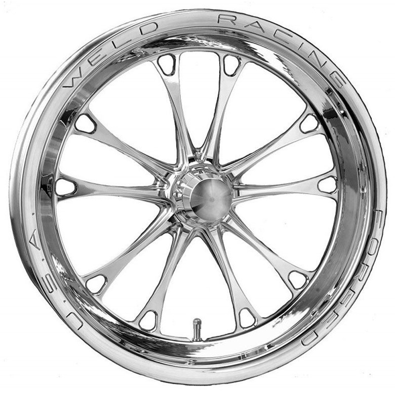 Weld Racing V-Series 17 x 3.5 1-Piece Front Wheel, Polished WE84P-17001