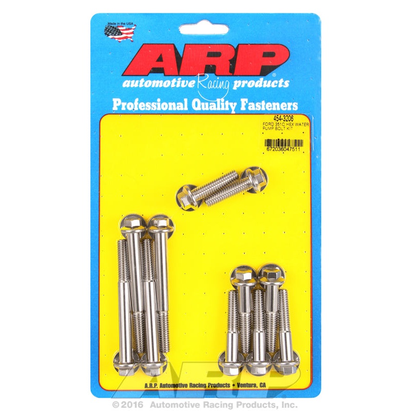 ARP fasteners Hex Head Stainless Steel Water Pump Bolt Kit AR454-3206